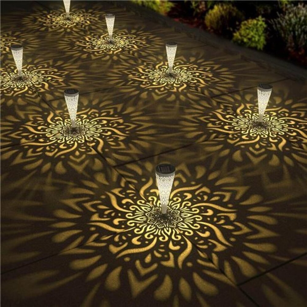 Warm Solar Lights 6 Pack for Garden Outdoor Patio Decor